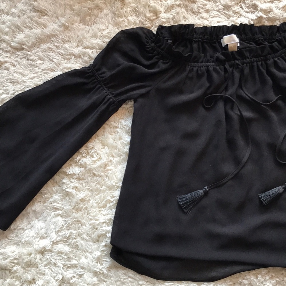 Michael Kors Black off the shoulder top